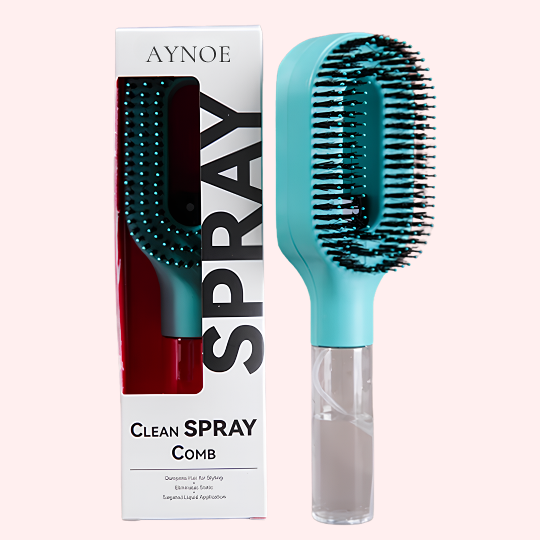 Brosse 2-en-1 avec spray intégré