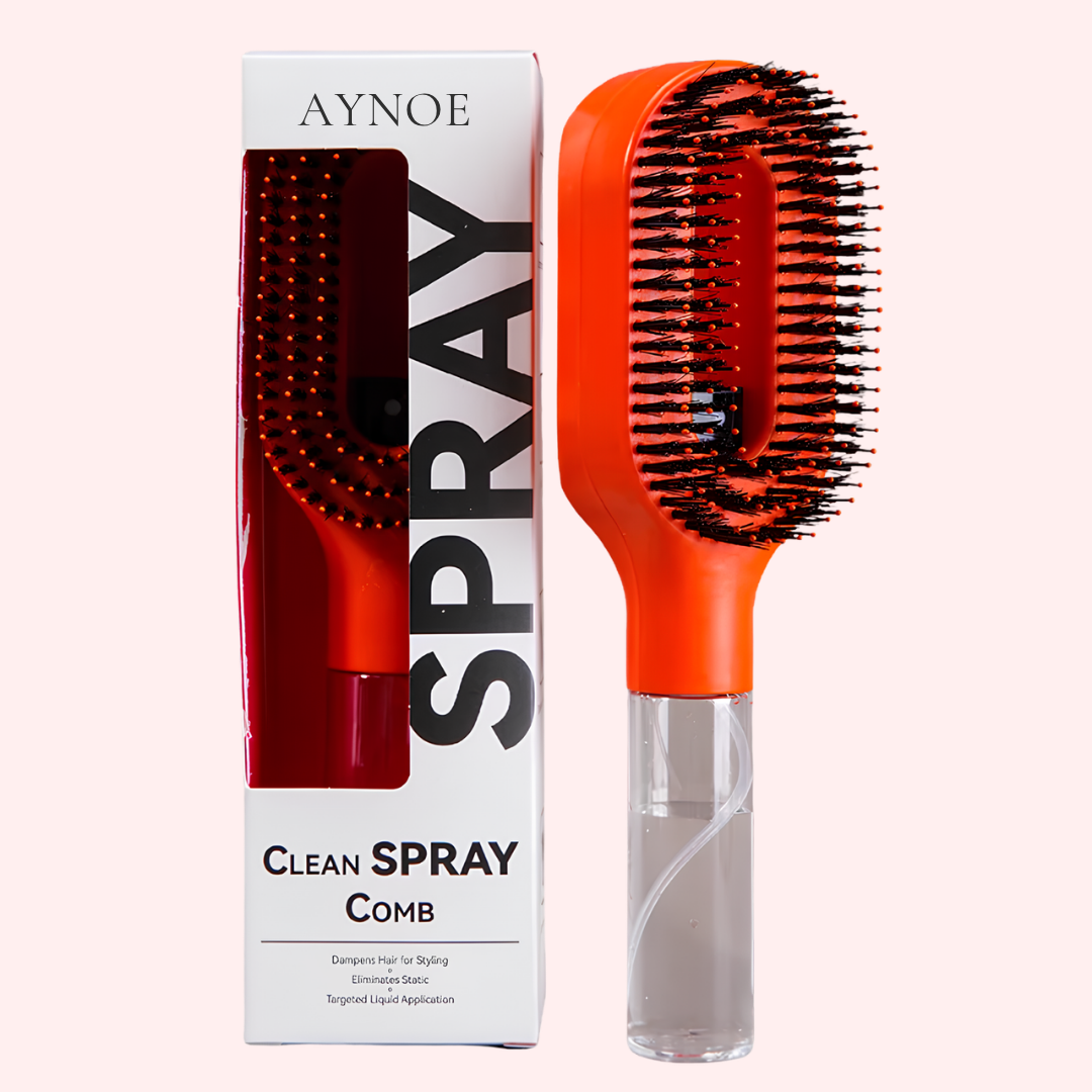 Brosse 2-en-1 avec spray intégré