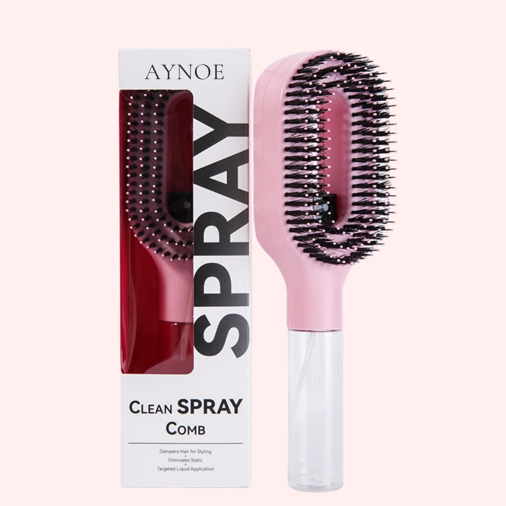 Brosse 2-en-1 avec spray intégré