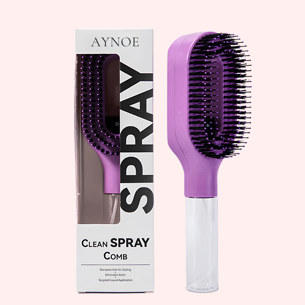 Brosse 2-en-1 avec spray intégré
